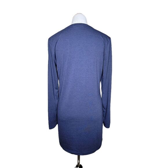 Simply Noelle Crew Neck Long Sleeve Snap Detail Knit Tunic - Picture 9 of 11